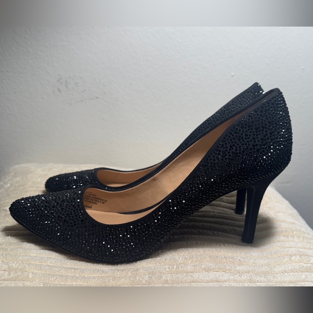 INC International Concepts Women's Black Embellished Heels - Picture 3 of 4